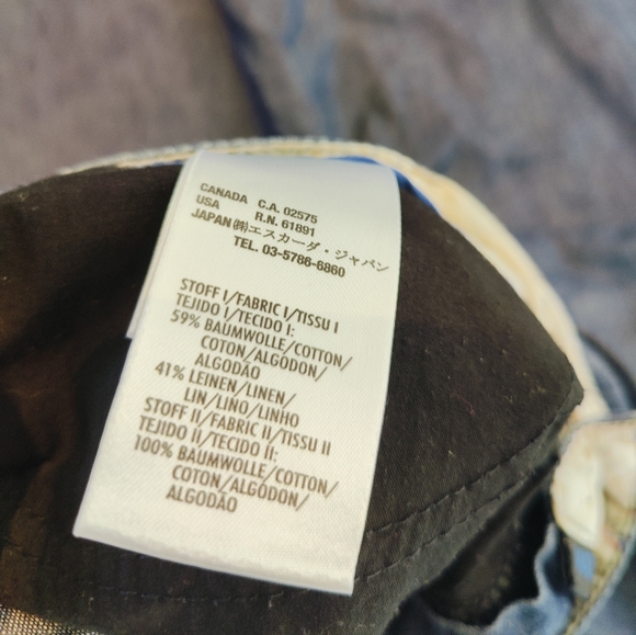 Escada Linen Blend Wide Leg Jeans - US Size 12 - Picture 9 of 12